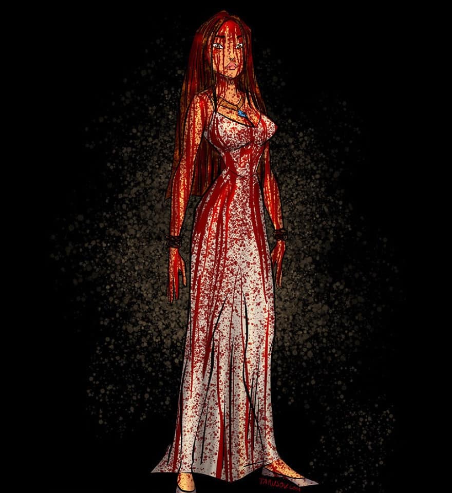 Artista transforma vilões clássicos do terror em princesas da disney 3 Carrie pocahontas • mundo sombrio