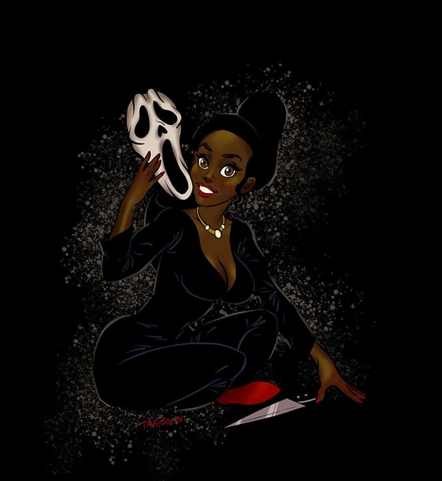 Artista transforma vilões clássicos do terror em princesas da disney 6 Ghost tiana • mundo sombrio