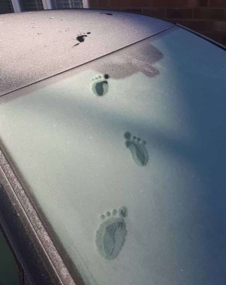 Inglesa encontra pegadas de quatro dedos passeando pelo seu carro mundo sombrio
