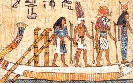Caronte, o barqueiro do inferno retratado pelos egípcios