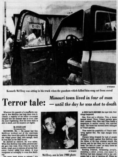 O assassinato de ken mcelroy e a cidade que se mantém em silêncio 5 Newspaper article • mundo sombrio