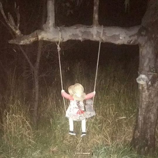 Boneca sinistra e misteriosa em balanço assusta vila de pescadores 3 Boneca sinistra e misteriosa em balanço assusta vila de pescadores na austrália